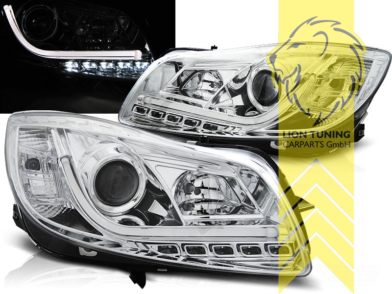 Liontuning - Tuningartikel für Ihr Auto  Lion Tuning Carparts GmbH  Scheinwerfer echtes TFL Opel Insignia LiomusineCaravan LED Tagfahrlicht  chrom