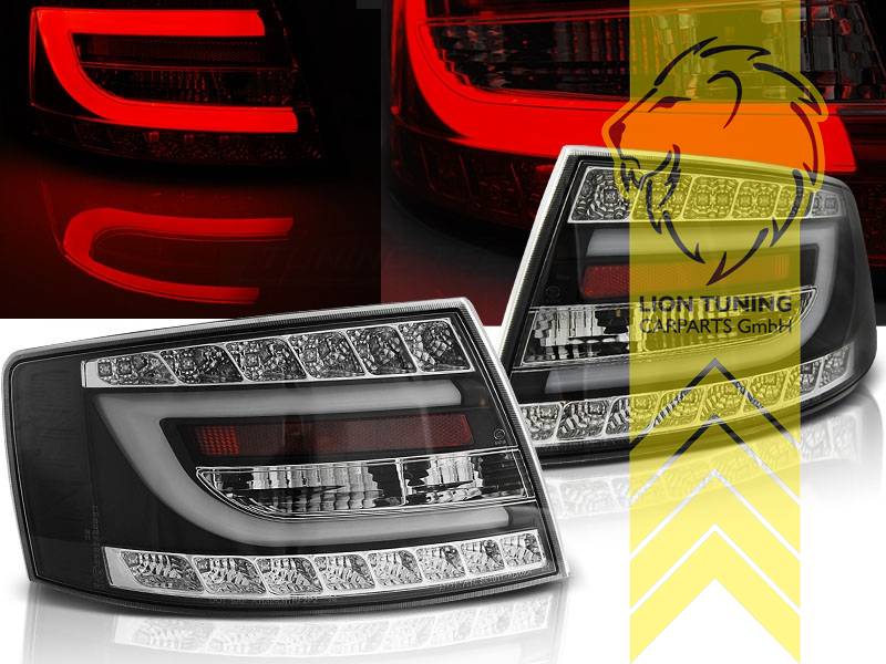 Light Bar LED Rückleuchten für Audi A6 C6 4F Limousine  rot smoke 7 Pin Stecker 