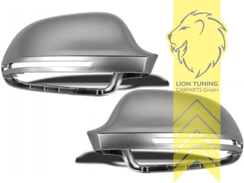 Liontuning - Tuningartikel für Ihr Auto  Lion Tuning Carparts GmbH  Spiegelkappen Audi A3 8P A4 B8 8K A5 8T A6 C6 4F Aluminium Optik