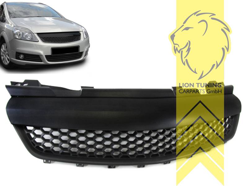 ohne Emblemaufnahme, schwarz matt, ABS Kunststoff, Eintragungsfrei / keine Eintragung nötig