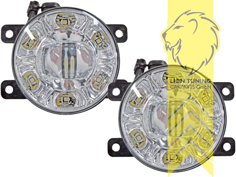 LED, chrom, Eintragungsfrei / mit E-Prüfzeichen, Eintragungsfrei / mit R87 Zulassung als Tagfahrlicht