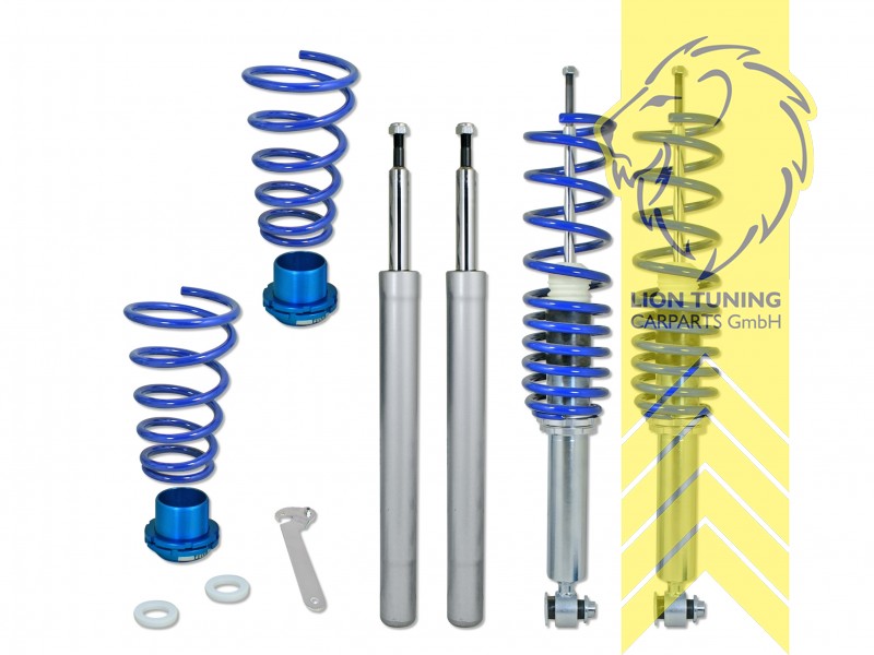 fest, blau, VA Gewinde Kolbenstange M14, VA Durchmesser Kolbenstange 14mm, nicht passend für Allrad, Stahl verzinkt, Eintragungspflichtig / Teilegutachten liegt bei