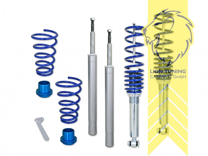 fest, blau, VA Gewinde Kolbenstange M14, VA Durchmesser Kolbenstange 16mm, nicht passend für Allrad, Stahl verzinkt, Eintragungspflichtig / Teilegutachten liegt bei