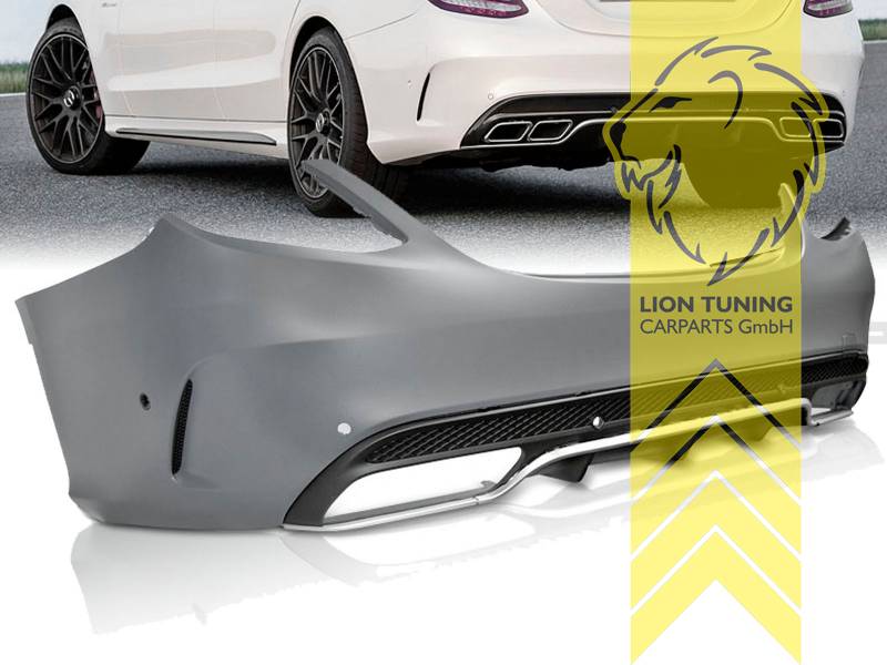 Liontuning - Tuningartikel für Ihr Auto  Lion Tuning Carparts GmbH  Edelstahl Endrohre Auspuff Blende Auspuffblenden für Mercedes Benz W205 C- Klasse
