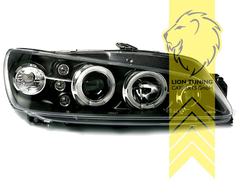 Liontuning - Tuningartikel für Ihr Auto  Lion Tuning Carparts GmbH Angel  Eyes Scheinwerfer Peugeot 306 Cabrio Break schwarz
