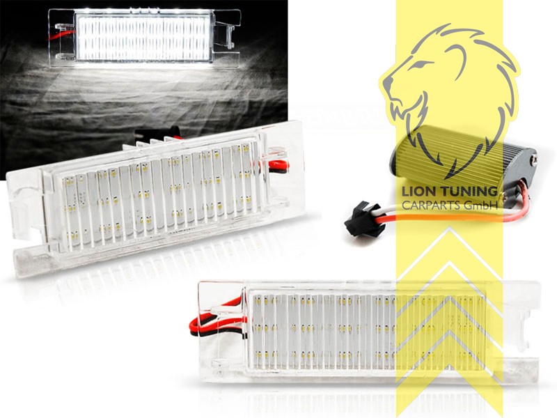 Liontuning - Tuningartikel für Ihr Auto  Lion Tuning Carparts GmbH LED SMD Kennzeichenbeleuchtung  Opel Corsa C D Astra H Astra J