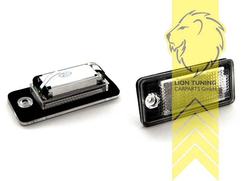 Liontuning - Tuningartikel für Ihr Auto  Lion Tuning Carparts GmbH LED SMD Kennzeichenbeleuchtung  Audi A3 8P A4 Limousine Avant Cabrio B6 B7