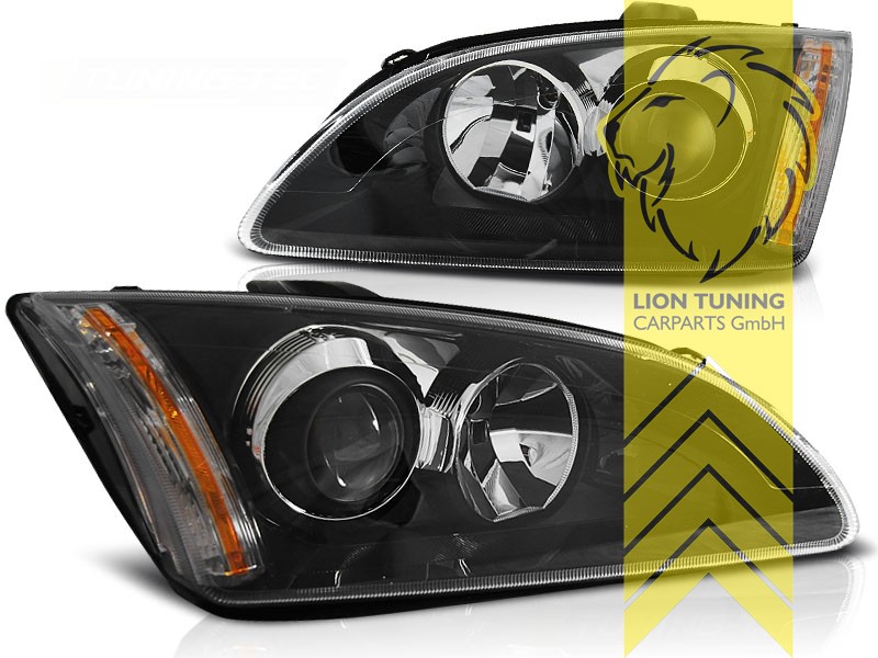 Halogen, schwarz, Abblendlicht H7 / Fernlicht H1, elektrisch verstellbar - Stellmotor wird vom Original übernommen, Eintragungsfrei / mit E-Prüfzeichen