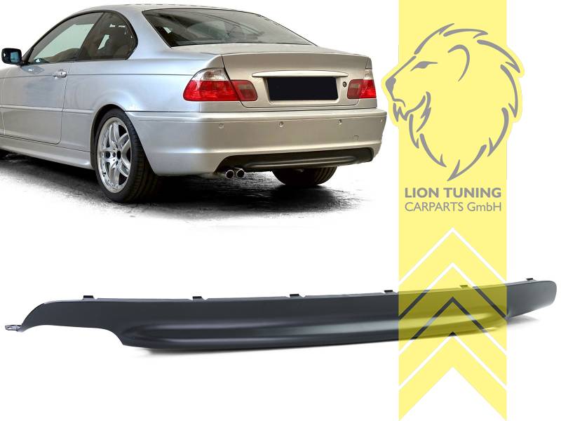 links, passend für unsere Artikelnummer: 1762, 6261, auch passend für die original E46 M-Technk Stoßstange, PP Kunststoff, schwarz - lackierfähig, Eintragungsfrei / als Ersatzteil verwendbar