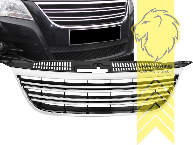 ohne Emblemaufnahme, chrom, schwarz matt, ABS Kunststoff, Eintragungsfrei / keine Eintragung nötig