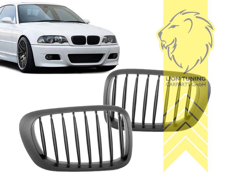 Liontuning - Tuningartikel für Ihr Auto  Lion Tuning Carparts GmbH  Sportgrill Kühlergrill BMW E46 Coupe Cabrio schwarz