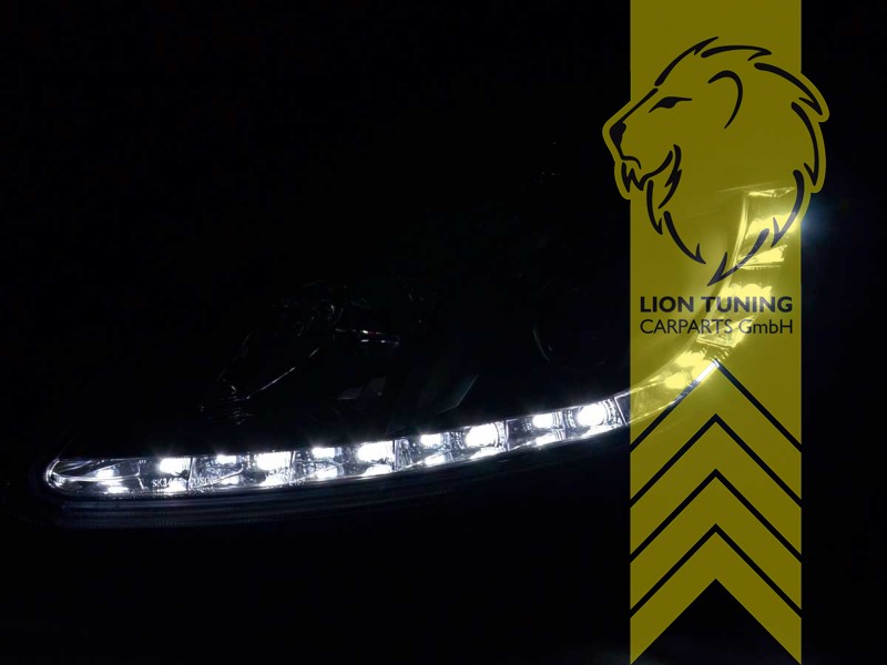 Scheinwerfer Tagfahrlicht Design LED schwarz passt für Opel Corsa D ab 06-11
