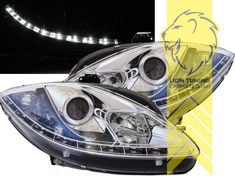 Halogen, chrom, Abblendlicht H1 / Fernlicht H1, Blinkerbirnen BAU15S, elektrisch verstellbar - Stellmotor wird vom Original übernommen, Eintragungsfrei / mit E-Prüfzeichen