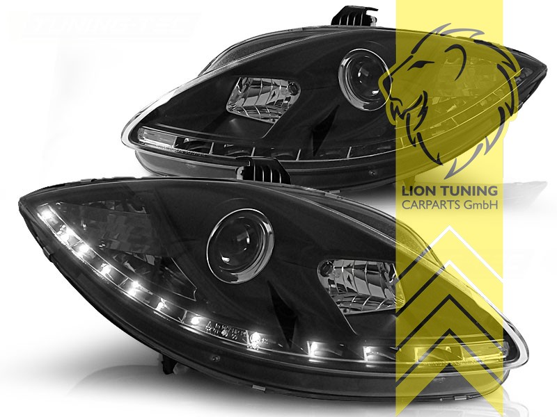 Scheinwerfer Set Daylight LED TFL-Optik Seat Leon 1P 09- schwarz - –  Samsuns Group