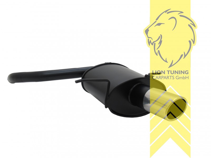 1 x 90mm SR-Design, Endrohr single, 90mm, Rund, Metall / Stahl, 1.4 / 1.6, Eintragungsfrei / mit ABE