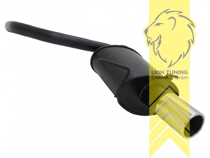 1 x 90mm, Endrohr single, 90mm, Rund, Metall / Stahl, 1.4 / 1.6, Eintragungsfrei / mit ABE