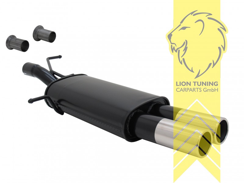 2 x 76mm, Endrohr doppel, 76mm, Rund, Metall / Stahl, 1.4 / 1.6 16V / 2.0 16V / 1.6 HDI / 2.0 HDI, Eintragungsfrei / mit ABE
