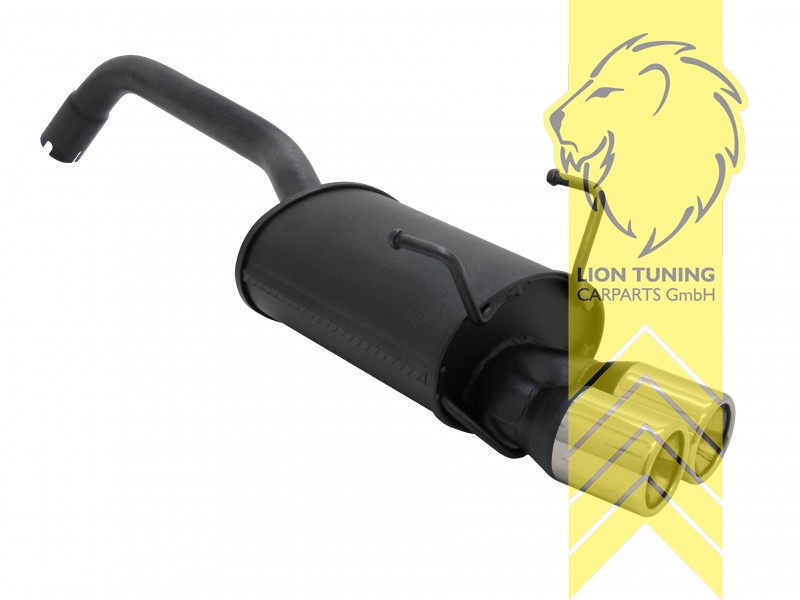 2 x 76mm, Endrohr doppel, 76mm, Rund, Metall / Stahl, 1.2 / 1.4 / 1.3 MJ, Eintragungsfrei / mit ABE