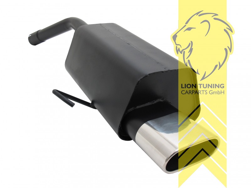 135 x 75 mm Oval, Endrohr single, 75x135mm, Oval, Metall / Stahl, 1.8 / 2.0 JTS / 1.9 JTD, Eintragungsfrei / mit ABE