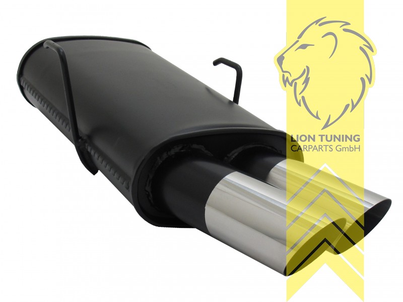 2 x 76mm MS-Design, Endrohr doppel, 76mm, Rund, bei Facelift Modellen muss die Stoßstange bearbeitet werden, Metall / Stahl, 1.0 / 1.1 / 1.3 / 1.4 / 1.6 / 1.4D, Eintragungsfrei / mit ABE