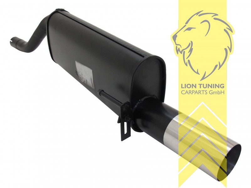 1 x 90mm RL-Design, Endrohr single, 90mm, Rund, für Fahrzeuge mit Stoßstangenausschnitt, Metall / Stahl, 1.0 / 1.2 / 1.4 / 1.3 CDTI / 1.7 CDTI, Eintragungsfrei / mit ABE