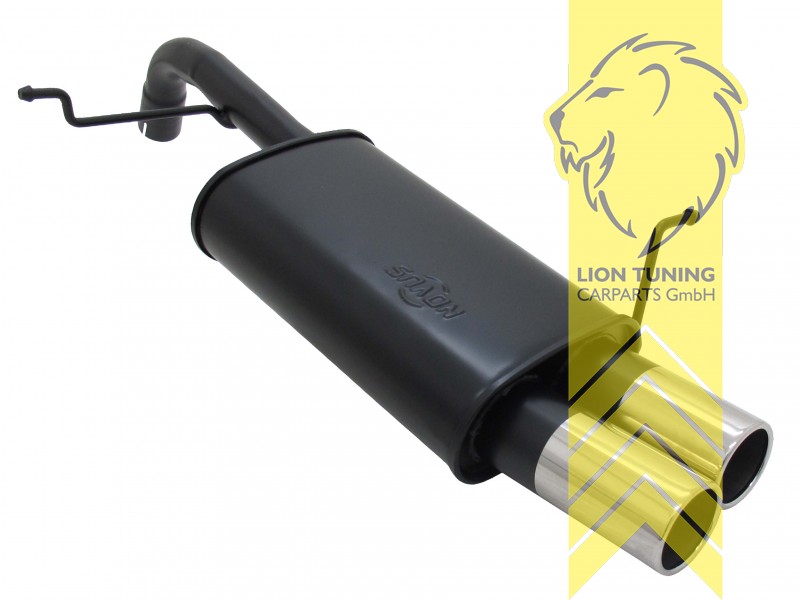 2 x 76mm, Endrohr doppel, 76mm, Rund, Metall / Stahl, 1.25 / 1.4 / 1.6 / 1.4 TDCI / 1.5 TDCI / 1.6 TDCI, Eintragungsfrei / mit ABE