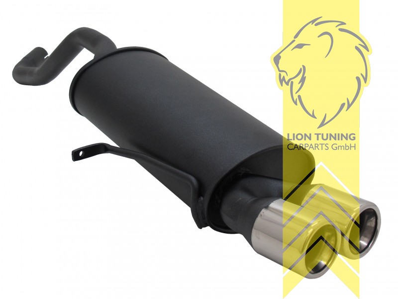 2 x 76mm, Endrohr doppel, 76mm, Rund, Metall / Stahl, 1.2 / 1.4 / 1.6 / 1.5 CDI, Eintragungsfrei / mit ABE