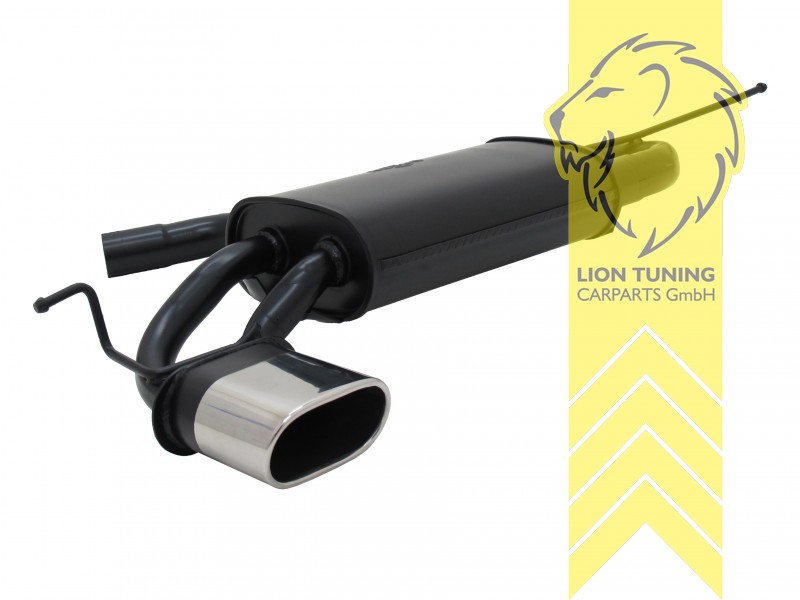 135 x 75 mm Oval, Endrohr single, 75x135mm, Oval, für Fahrzeuge OHNE Stoßstangenausschnitt, Metall / Stahl, 1.4 16V / 1.4 FSI / 1.6 / 1.6 FSI / 2.0 FSI, Eintragungsfrei / mit ABE