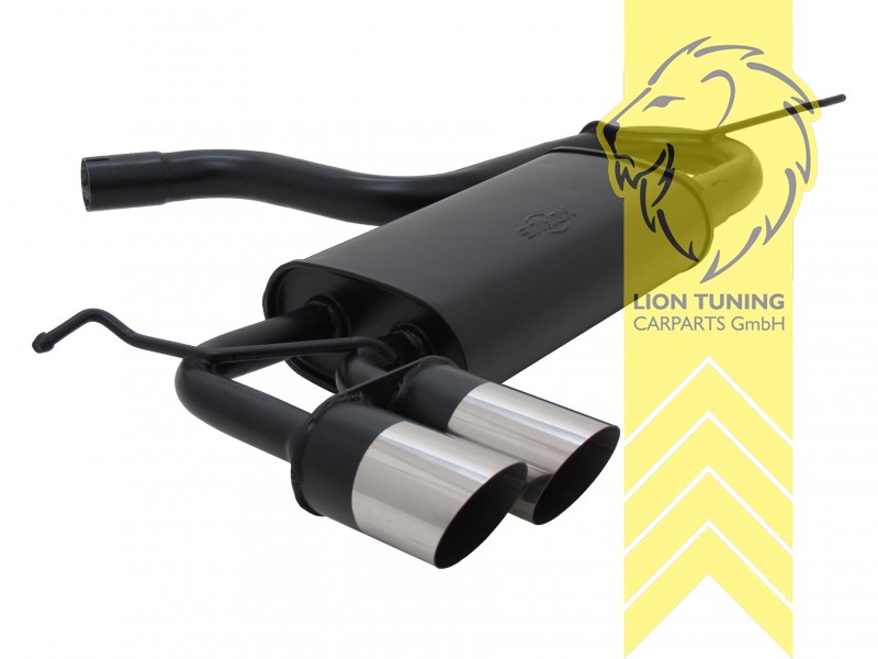 2 x 76mm MS-Design, Endrohr doppel, 76mm, Rund, Metall / Stahl, 1.4 TSI / 2.0 TDI, Eintragungsfrei / mit ABE