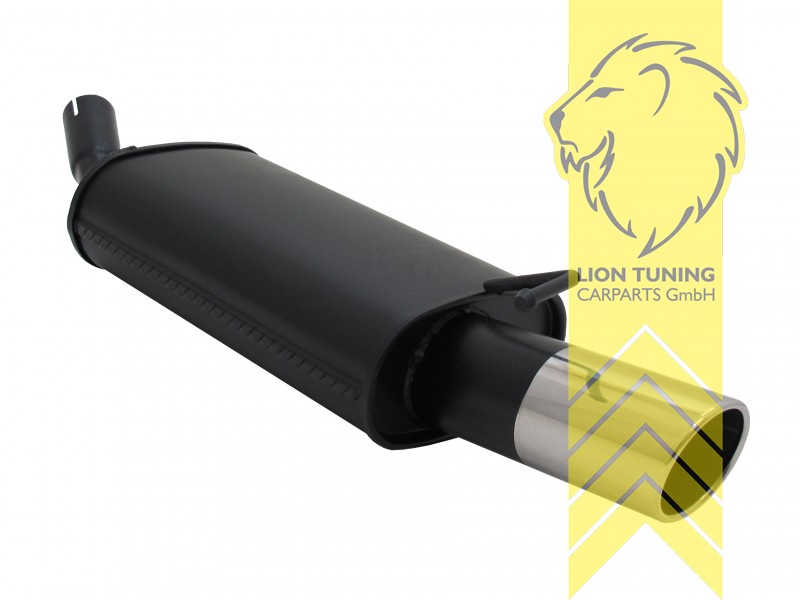 1 x 90mm SR-Design, Endrohr single, 90mm, Rund, Metall / Stahl, 1.1 / 1.3 / 1.4, Eintragungsfrei / mit ABE