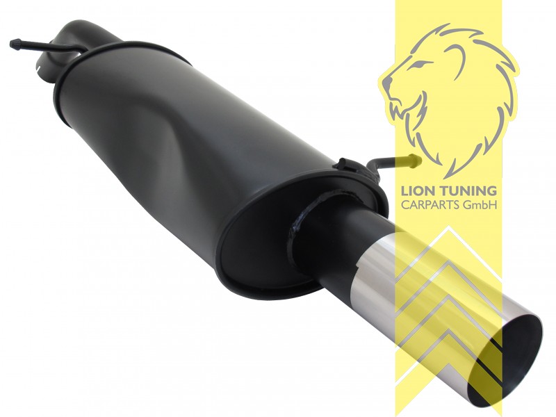 1 x 90mm RL-Design, Endrohr single, 90mm, Rund, Metall / Stahl, 1.1 / 1.4 / 1.4 16V / 1.4 VTR / 1.6 / 1.6 VTS / 1.4 HDI, Eintragungsfrei / mit ABE