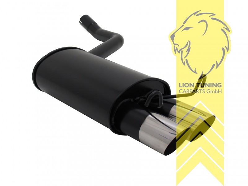 2 x 76mm MS-Design, Endrohr doppel, 76mm, Rund, nicht für Diesel, Metall / Stahl, 1.8 / 2.0 / 2.3, Eintragungsfrei / mit ABE