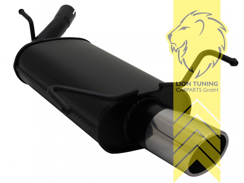 1 x 90mm SR-Design, Endrohr single, 90mm, Rund, auch für 12V und 16V, nicht für Combo, Metall / Stahl, 1.0 / 1.2 / 1.3 / 1.4 / 1.7D, Eintragungsfrei / mit ABE