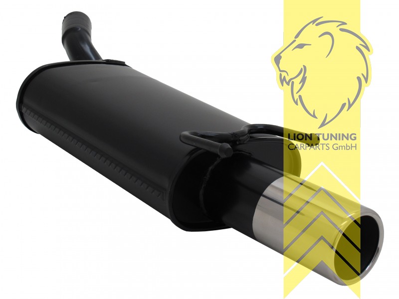 1 x 90mm, Endrohr single, 90mm, Rund, auch für 12V und 16V, nicht für Combo, Metall / Stahl, 1.0 / 1.2 / 1.4 / 1.5D / 1.6 / 1.7 / 1.7D, Eintragungsfrei / mit ABE