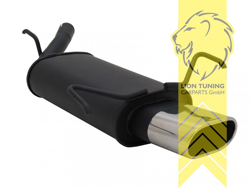 135 x 75 mm Oval, Endrohr single, 75x135mm, Oval, auch für 12V und 16V, nicht für Combo, Metall / Stahl, 1.0 / 1.2 / 1.3 / 1.4 / 1.7D, Eintragungsfrei / mit ABE