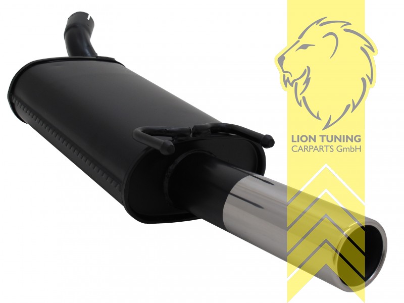 1 x 76mm, Endrohr single, 76mm, Rund, Metall / Stahl, 1.4 16V / 1.6 16V, Eintragungsfrei / mit ABE