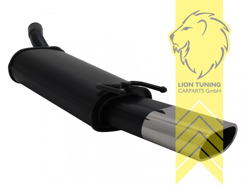 135 x 75 mm Oval, Endrohr single, 75x135mm, Oval, Metall / Stahl, 1.4 16V / 1.6 16V, Eintragungsfrei / mit ABE