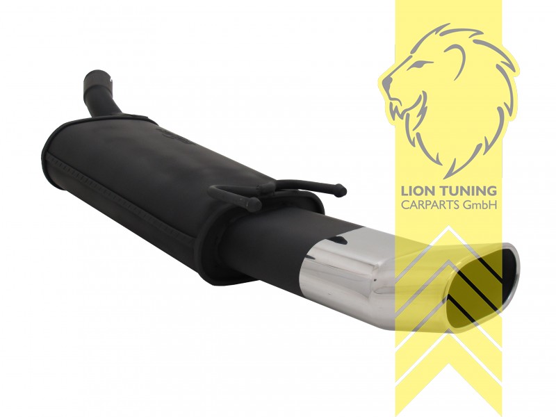 135 x 75 mm Oval DTM, Endrohr single, 75x135mm, Oval, Metall / Stahl, 1.4 16V / 1.6 16V, Eintragungsfrei / mit ABE