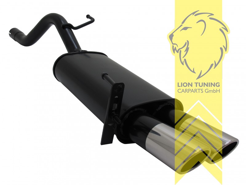 2 x 76mm SR-Design, Endrohr doppel, 76mm, Rund, Metall / Stahl, 1.0 / 1.2 / 1.4 / 1.3 CDTI / 1.7 CDTI, Eintragungsfrei / mit ABE