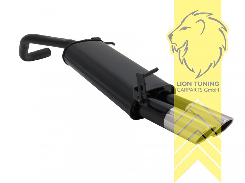 2 x 76mm SR-Design, Endrohr doppel, 76mm, Rund, Metall / Stahl, 1.2 / 1.4 / 1.4 TDI, Eintragungsfrei / mit ABE