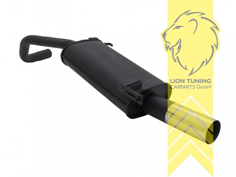 1 x 76mm RL-Design, Endrohr single, 76mm, Rund, Metall / Stahl, 1.2 / 1.4 / 1.4 TDI, Eintragungsfrei / mit ABE