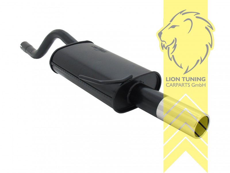 1 x 76mm, Endrohr single, 76mm, Rund, Metall / Stahl, 1.2 / 1.4 / 1.6 16V, Eintragungsfrei / mit ABE