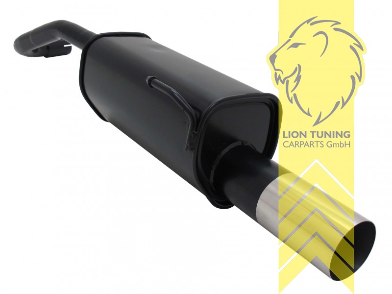 1 x 90mm RL-Design, Endrohr single, 90mm, Rund, Metall / Stahl, 1.0 / 1.1 / 1.4 / 1.7D, Eintragungsfrei / mit ABE