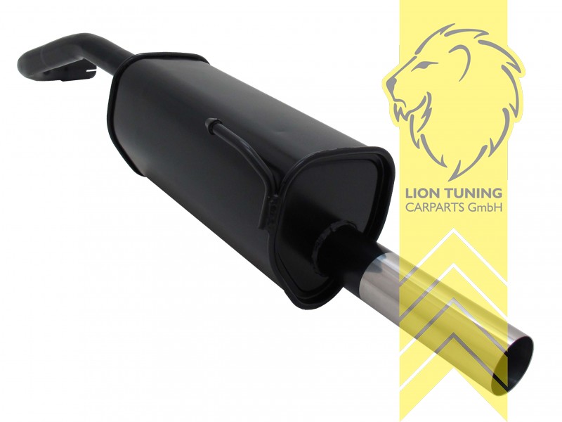 1 x 60mm, Endrohr single, 60mm, Rund, Metall / Stahl, 1.0 / 1.1 / 1.4 / 1.7D, Eintragungsfrei / mit ABE