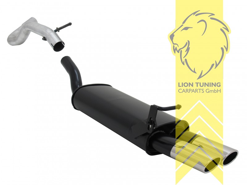 2 x 85/58mm, Endrohr doppel, 85/58mm, Rund, nicht für 4-Motion, Metall / Stahl, 1.4 / 1.6 / 1.8 / 1.8T / 2.0 / 1.9 TDI, Eintragungsfrei / mit ABE