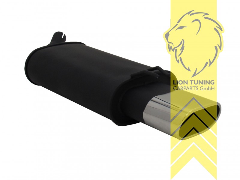 135 x 75 mm Oval, Endrohr single, 75x135mm, Oval, nicht für 16V, Metall / Stahl, 1.2, Eintragungsfrei / mit ABE