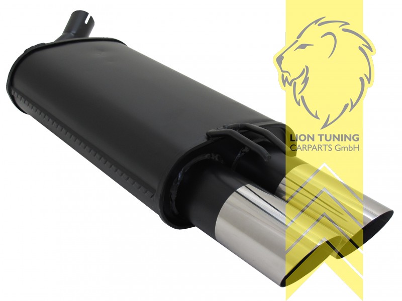 2 x 76mm MS-Design, Endrohr doppel, 76mm, Rund, nicht für 16V, Metall / Stahl, 1.2, Eintragungsfrei / mit ABE