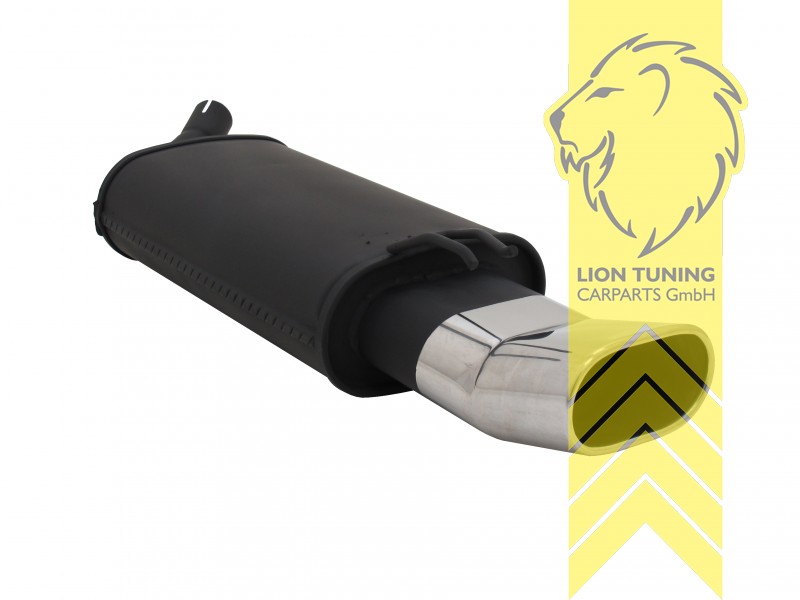 135 x 75 mm Oval DTM, Endrohr single, 75x135mm, Oval, nicht für 16V, Metall / Stahl, 1.2, Eintragungsfrei / mit ABE