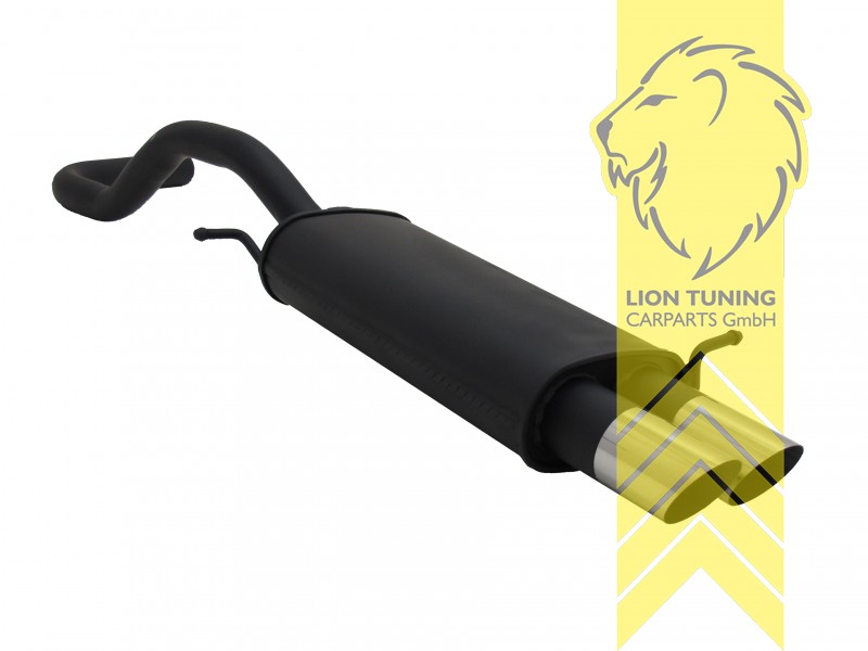 2 x 76mm MS-Design, Endrohr doppel, 76mm, Rund, nicht für 1.4 44KW, Metall / Stahl, 1.4 / 1.6 / 1.8 / 2.0 GTI, Eintragungsfrei / mit ABE