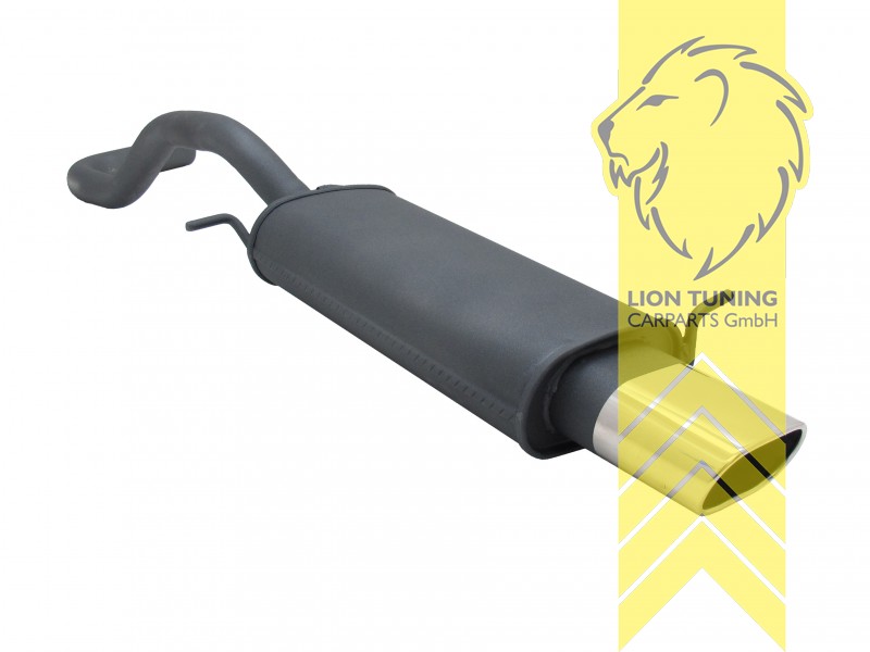 135 x 75 mm Oval, Endrohr single, 75x135mm, Oval, nicht für 1.4 44KW, Metall / Stahl, 1.4 / 1.6 / 1.8 / 2.0 GTI, Eintragungsfrei / mit ABE